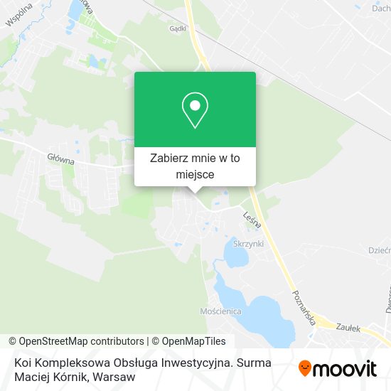 Mapa Koi Kompleksowa Obsługa Inwestycyjna. Surma Maciej Kórnik