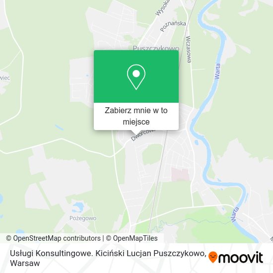 Mapa Usługi Konsultingowe. Kiciński Lucjan Puszczykowo