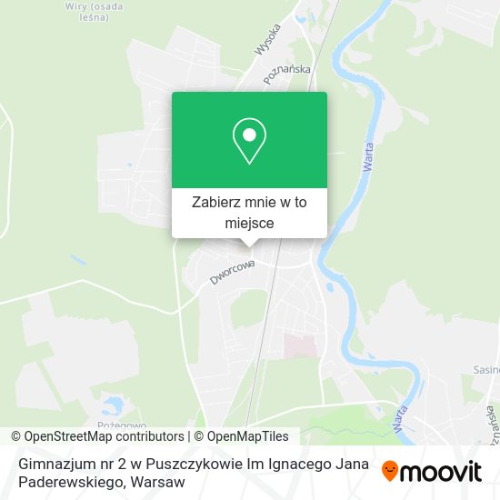 Mapa Gimnazjum nr 2 w Puszczykowie Im Ignacego Jana Paderewskiego