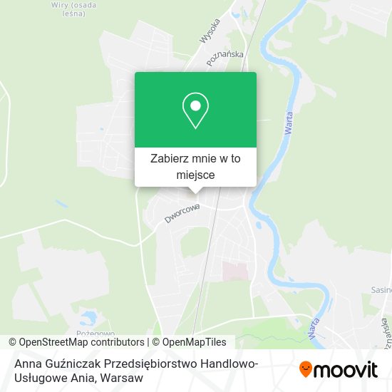 Mapa Anna Guźniczak Przedsiębiorstwo Handlowo-Usługowe Ania