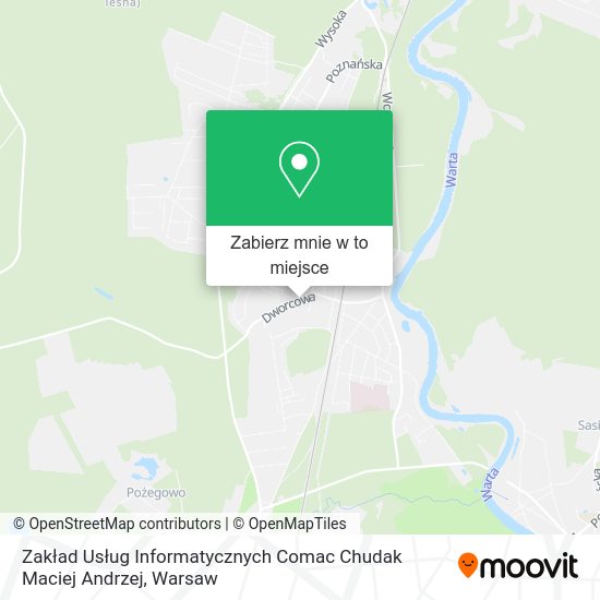 Mapa Zakład Usług Informatycznych Comac Chudak Maciej Andrzej