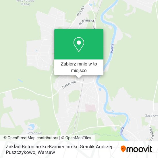 Mapa Zakład Betoniarsko-Kamieniarski. Graclik Andrzej Puszczykowo