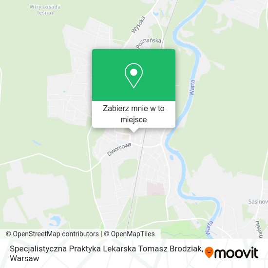 Mapa Specjalistyczna Praktyka Lekarska Tomasz Brodziak