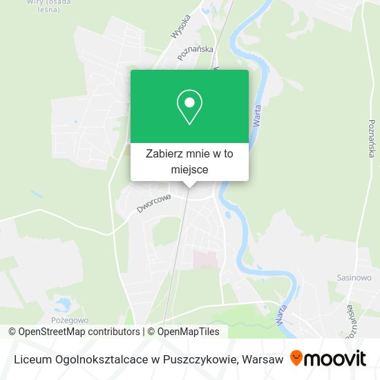 Mapa Liceum Ogolnoksztalcace w Puszczykowie