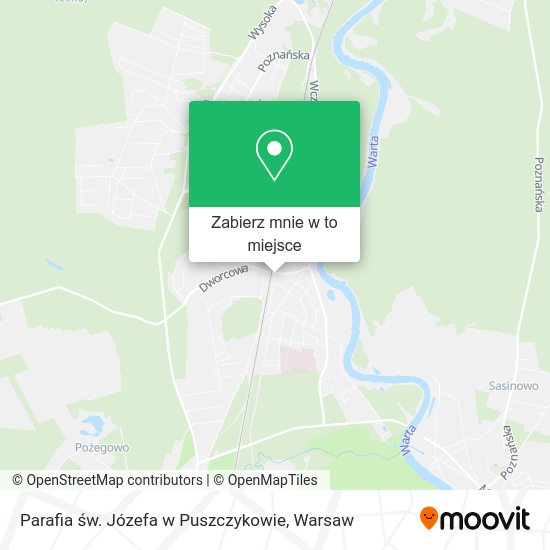 Mapa Parafia św. Józefa w Puszczykowie