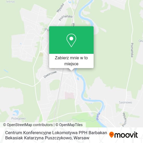 Mapa Centrum Konferencyjne Lokomotywa PPH Barbakan Bekasiak Katarzyna Puszczykowo