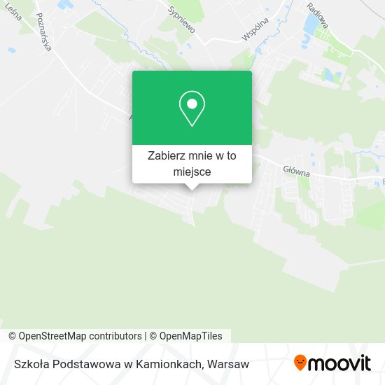 Mapa Szkoła Podstawowa w Kamionkach