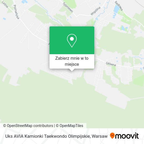 Mapa Uks AVIA Kamionki Taekwondo Olimpijskie