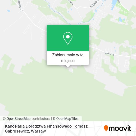 Mapa Kancelaria Doradztwa Finansowego Tomasz Gabrusewicz