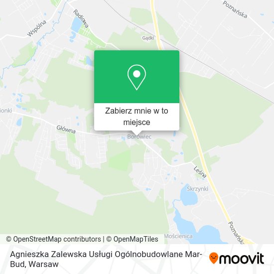 Mapa Agnieszka Zalewska Usługi Ogólnobudowlane Mar-Bud