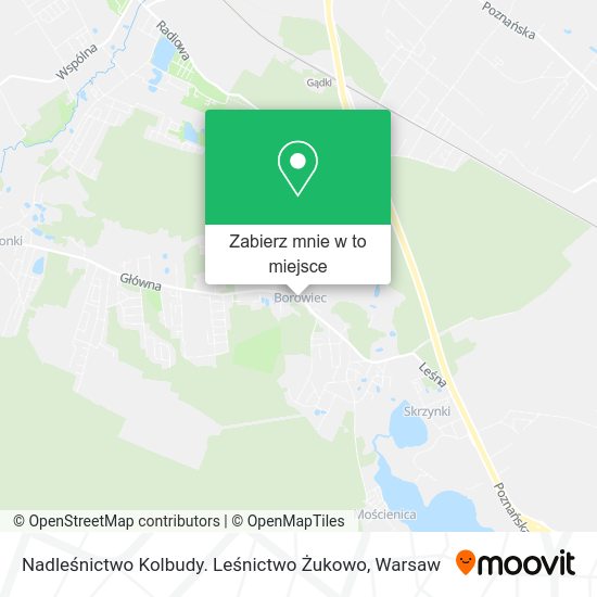 Mapa Nadleśnictwo Kolbudy. Leśnictwo Żukowo