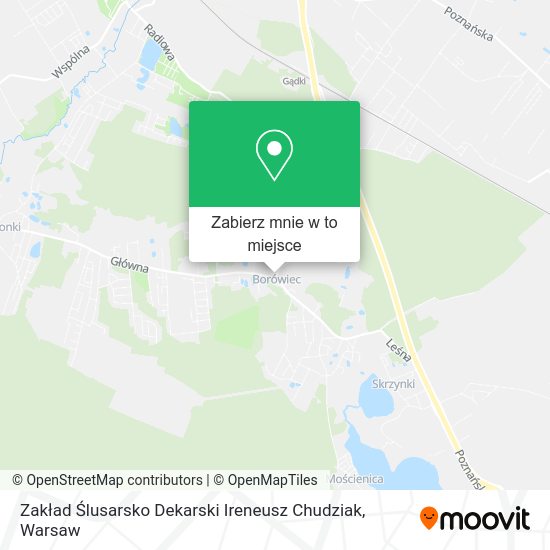 Mapa Zakład Ślusarsko Dekarski Ireneusz Chudziak