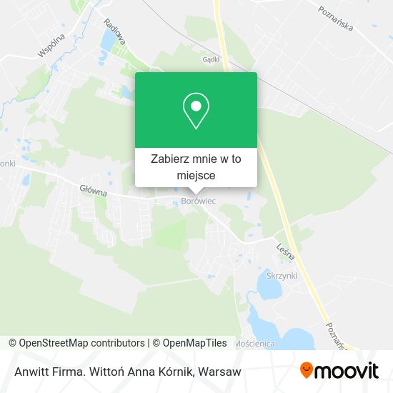 Mapa Anwitt Firma. Wittoń Anna Kórnik