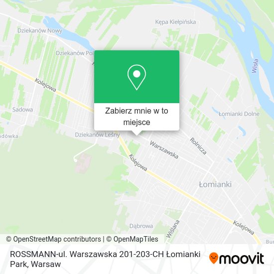 Mapa ROSSMANN-ul. Warszawska 201-203-CH Łomianki Park