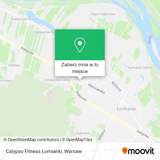 Mapa Calypso Fitness Łomianki