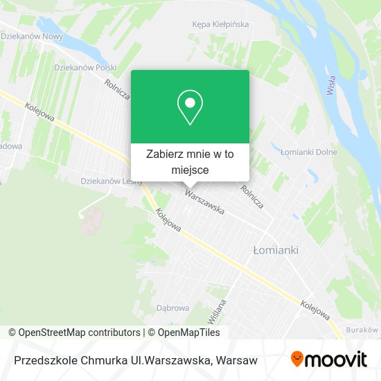 Mapa Przedszkole Chmurka Ul.Warszawska