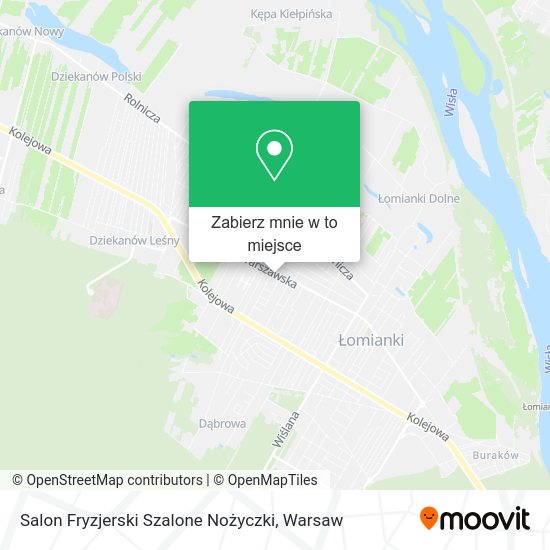 Mapa Salon Fryzjerski Szalone Nożyczki