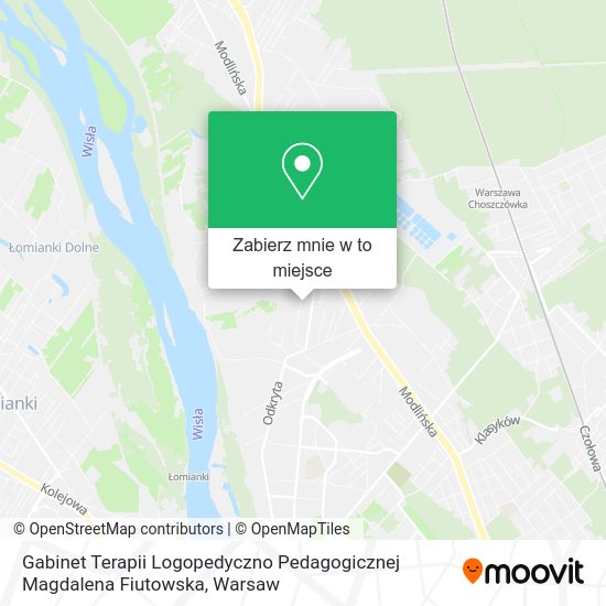 Mapa Gabinet Terapii Logopedyczno Pedagogicznej Magdalena Fiutowska