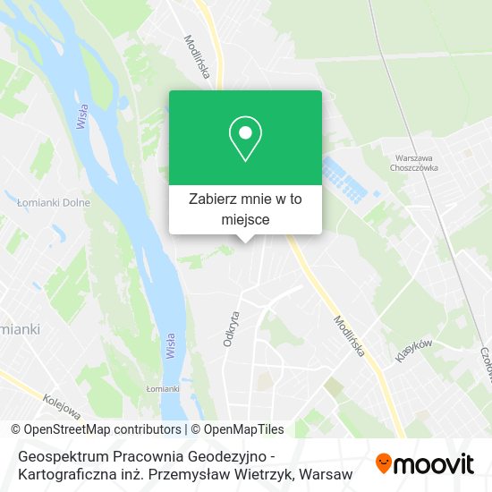 Mapa Geospektrum Pracownia Geodezyjno - Kartograficzna inż. Przemysław Wietrzyk