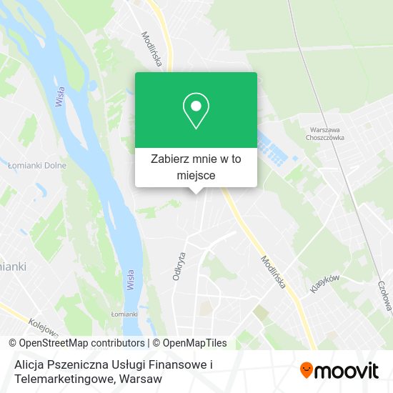 Mapa Alicja Pszeniczna Usługi Finansowe i Telemarketingowe