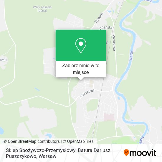 Mapa Sklep Spożywczo-Przemysłowy. Batura Dariusz Puszczykowo