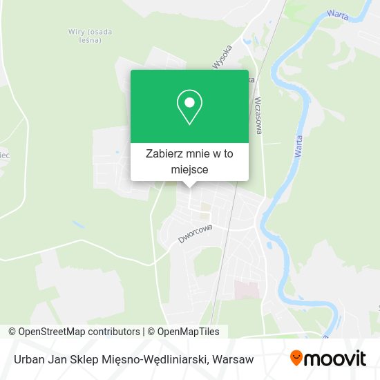 Mapa Urban Jan Sklep Mięsno-Wędliniarski