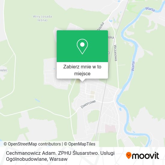 Mapa Cechmanowicz Adam. ZPHU Ślusarstwo. Usługi Ogólnobudowlane