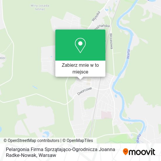 Mapa Pelargonia Firma Sprzątająco-Ogrodnicza Joanna Radke-Nowak