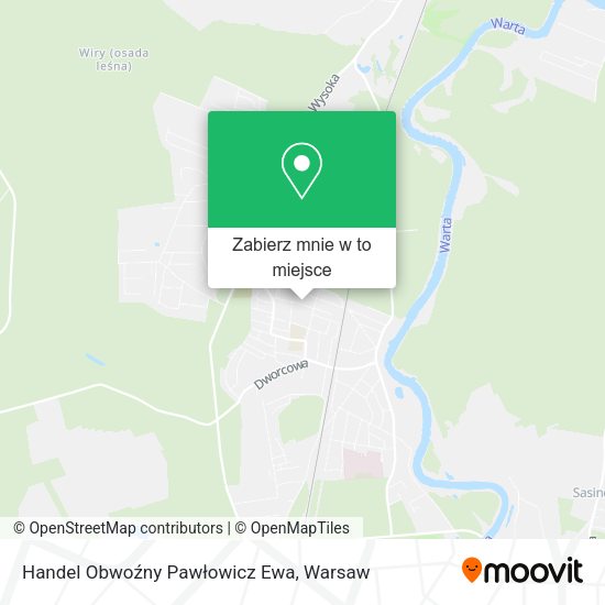 Mapa Handel Obwoźny Pawłowicz Ewa