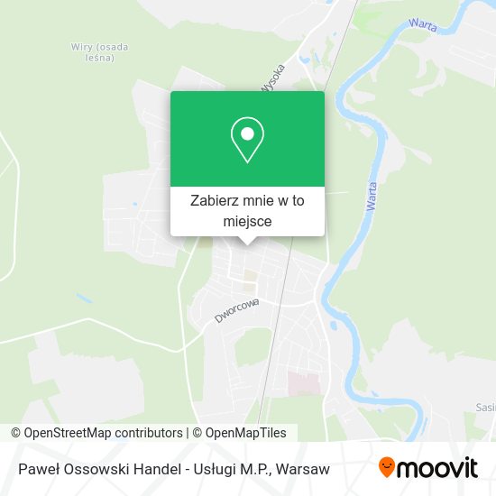 Mapa Paweł Ossowski Handel - Usługi M.P.