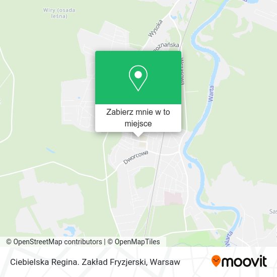 Mapa Ciebielska Regina. Zakład Fryzjerski