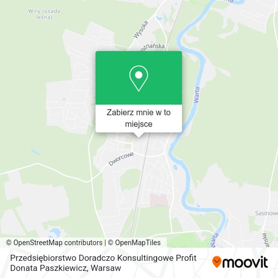 Mapa Przedsiębiorstwo Doradczo Konsultingowe Profit Donata Paszkiewicz