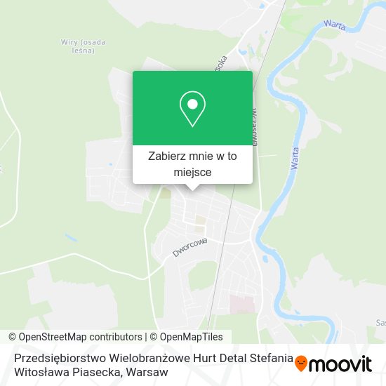 Mapa Przedsiębiorstwo Wielobranżowe Hurt Detal Stefania Witosława Piasecka