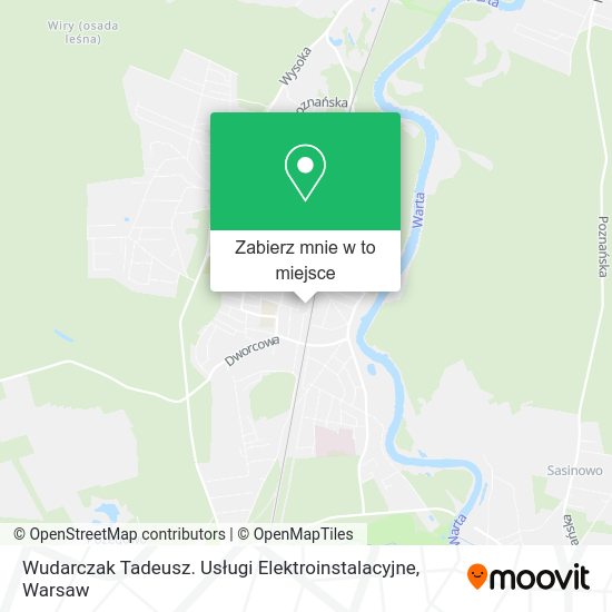 Mapa Wudarczak Tadeusz. Usługi Elektroinstalacyjne