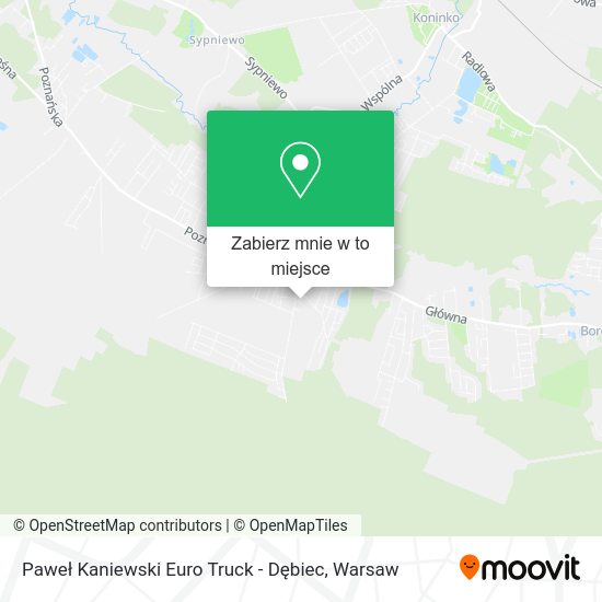 Mapa Paweł Kaniewski Euro Truck - Dębiec