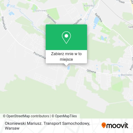 Mapa Okoniewski Mariusz. Transport Samochodowy