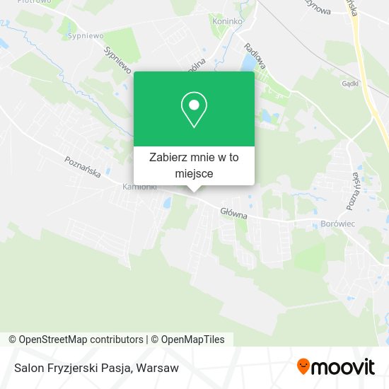 Mapa Salon Fryzjerski Pasja