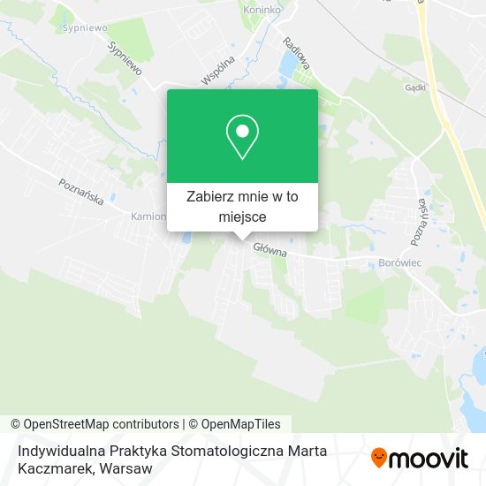 Mapa Indywidualna Praktyka Stomatologiczna Marta Kaczmarek