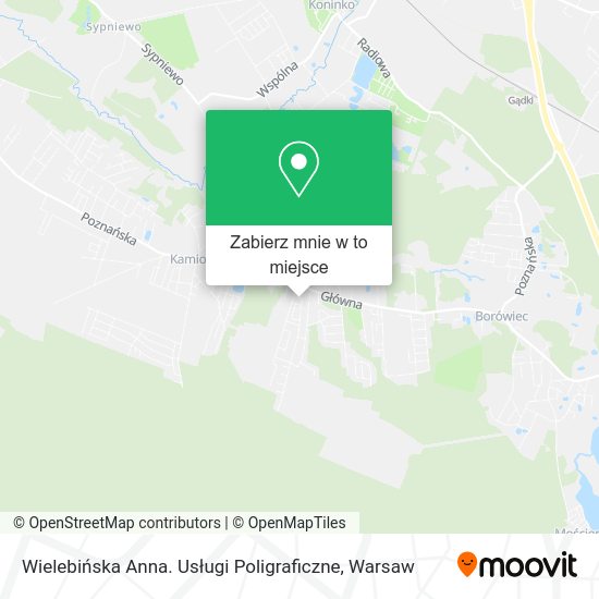 Mapa Wielebińska Anna. Usługi Poligraficzne