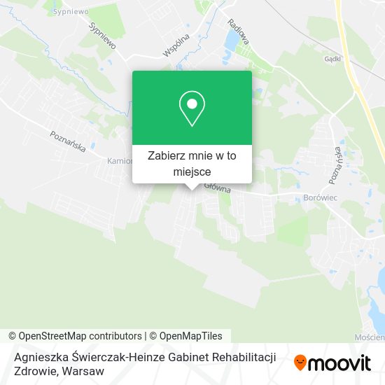 Mapa Agnieszka Świerczak-Heinze Gabinet Rehabilitacji Zdrowie