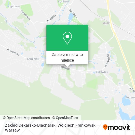 Mapa Zakład Dekarsko-Blacharski Wojciech Frankowski