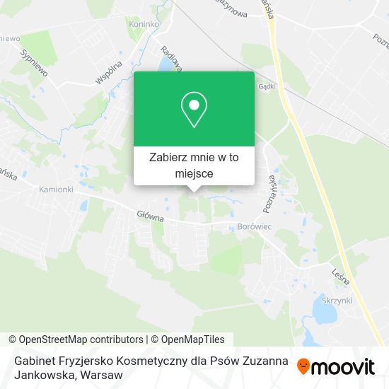 Mapa Gabinet Fryzjersko Kosmetyczny dla Psów Zuzanna Jankowska