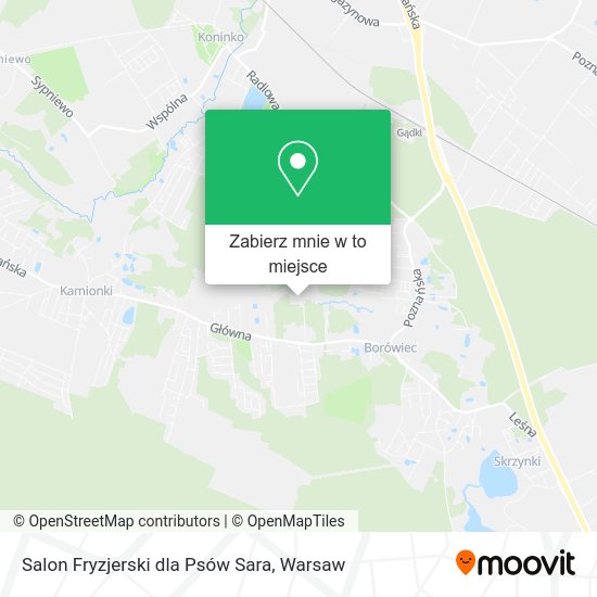 Mapa Salon Fryzjerski dla Psów Sara