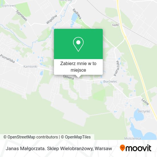 Mapa Janas Małgorzata. Sklep Wielobranżowy