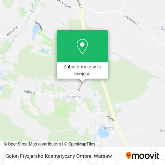 Mapa Salon Fryzjersko-Kosmetyczny Ombre