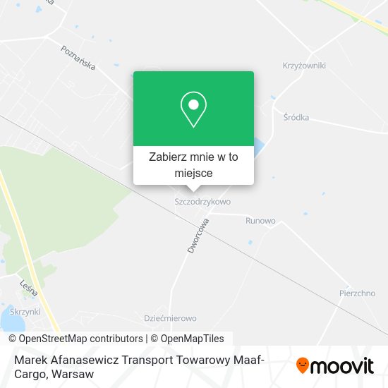 Mapa Marek Afanasewicz Transport Towarowy Maaf-Cargo