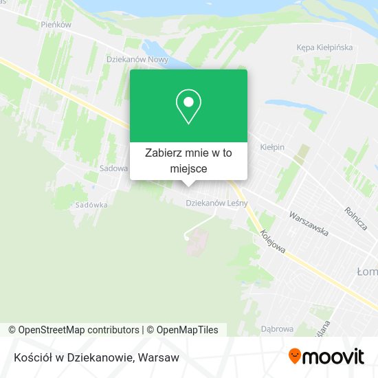 Mapa Kościół w Dziekanowie