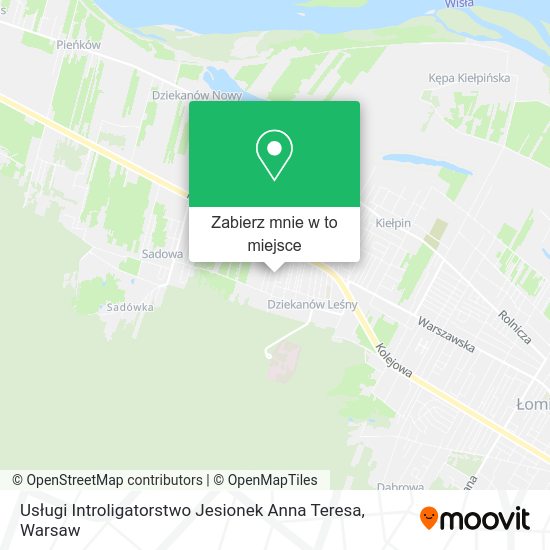 Mapa Usługi Introligatorstwo Jesionek Anna Teresa