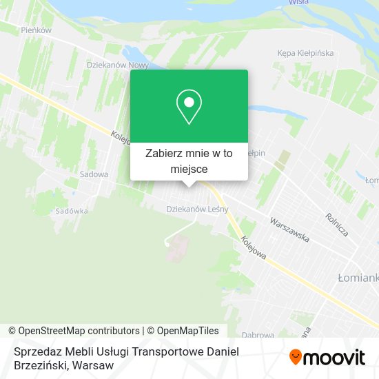 Mapa Sprzedaz Mebli Usługi Transportowe Daniel Brzeziński