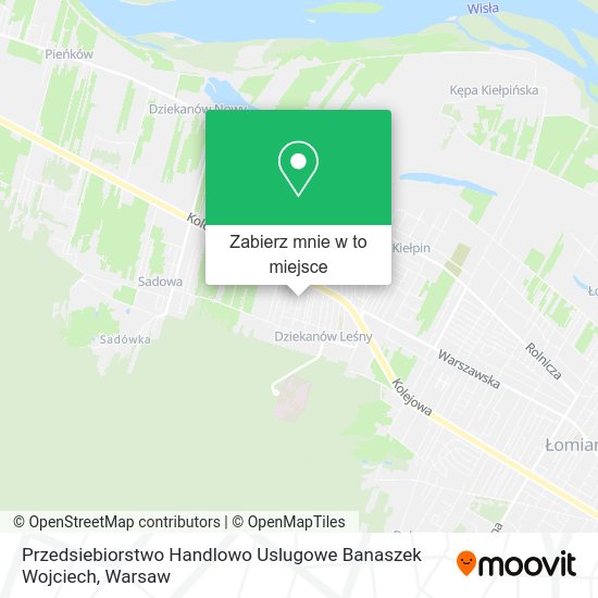 Mapa Przedsiebiorstwo Handlowo Uslugowe Banaszek Wojciech